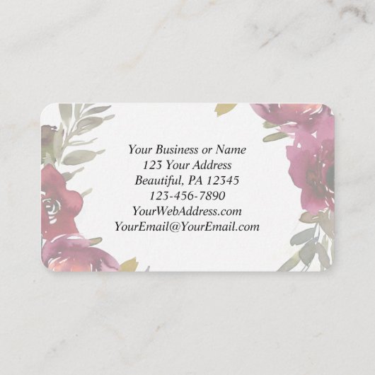 Joshua 1:9 Sei stark und mutig blumenkranz Visitenkarte (Rückseite)