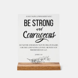 Joshua 1:9 Sei stark und mutig Christlich Acrylschild