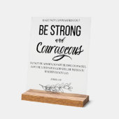 Joshua 1:9 Sei stark und mutig Christlich Acrylschild (Winkel)