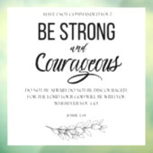 Joshua 1:9 Sei stark und mutig Christlich Fensteraufkleber (Blatt 3)