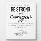 Joshua 1:9 Sei stark und mutig Christlich Fotoplatte (Vorderseite)