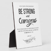 Joshua 1:9 Sei stark und mutig Christlich Fotoplatte (Seite)