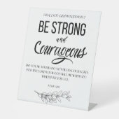 Joshua 1:9 Sei stark und mutig Christlich Sockelschild (Vorderseite)