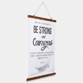 Joshua 1:9 Sei stark und mutig Christlich Wandteppich Mit Holzrahmen (Gewinkelt)