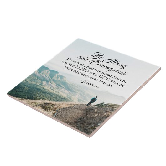 Joshua 1:9 Sei stark und mutig in der Bibel Verse Fliese (Seite)