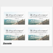 Joshua 1:9 Sei stark und mutig in der Bibel Verse Rechteckiger Aufkleber (Blatt)