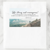 Joshua 1:9 Sei stark und mutig in der Bibel Verse Rechteckiger Aufkleber (Tasche)