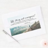 Joshua 1:9 Sei stark und mutig in der Bibel Verse Rechteckiger Aufkleber (Umschlag)