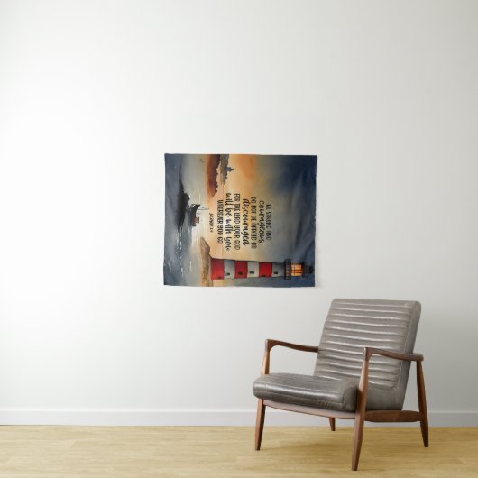 Joshua 1:9 Sei stark und mutig in der Bibel Verse Wandteppich (Beispiel (Horizontal))