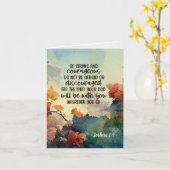 Joshua 1:9 Sei stark und mutig Karte (Gelbe Blume)