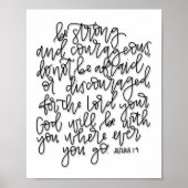 Joshua 1:9 - Sei stark und mutig - Poster (Vorne)