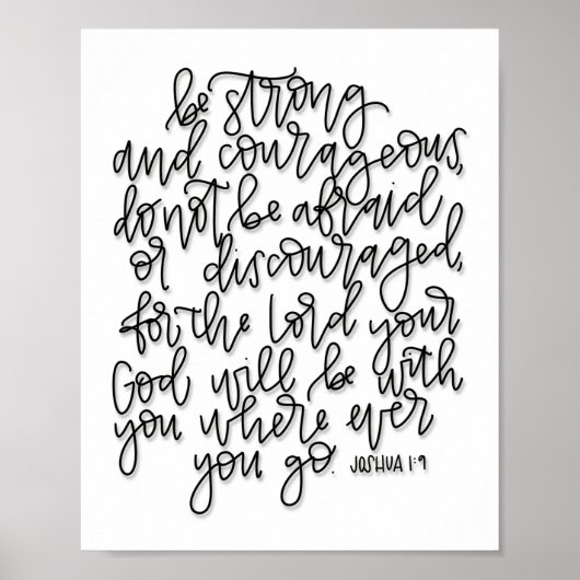 Joshua 1:9 - Sei stark und mutig - Poster (Vorne)