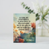 Joshua 1:9 Sei stark und mutig Postkarte (Stehend Vorderseite)