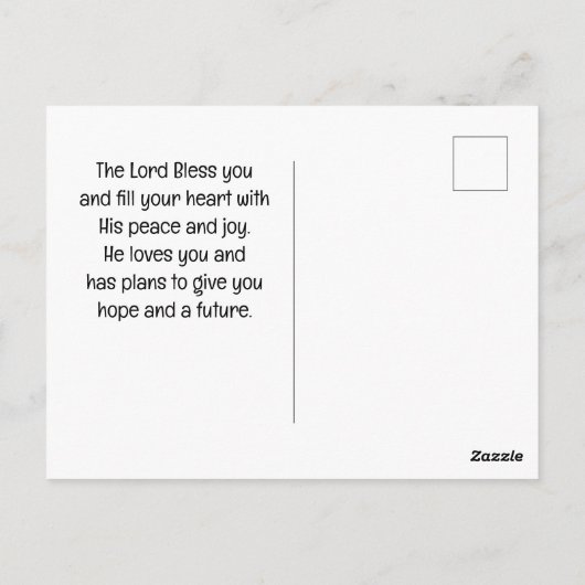 Joshua 1:9 Sei stark und mutig Postkarte (Rückseite)