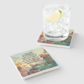 Joshua 1:9 Sei stark und mutig Steinuntersetzer (Seitenansicht)