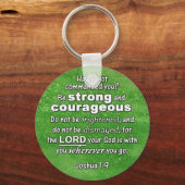 Joshua 1:9 Sei stark und mutige Bibelverse Schlüsselanhänger (Vorderseite)
