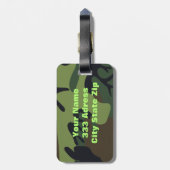 Joshua 1:9 Soldier Gepäckanhänger mit Ledergurt (Rückseite vertikal)