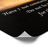 Joshua 1:9 Sonnenuntergang Foto Poster (Ecke)