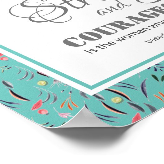 Joshua 1:9 | STARK UND MUTIG Poster (Ecke)