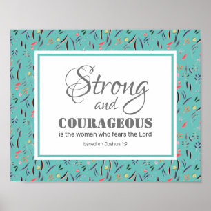 Joshua 1:9   STARK UND MUTIG Poster