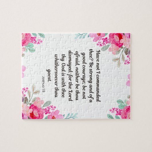 Joshua 1:9 - Starke und gute Courage Puzzle (Horizontal)