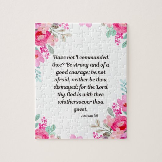 Joshua 1:9 - Starke und gute Courage Puzzle (Vertikal)