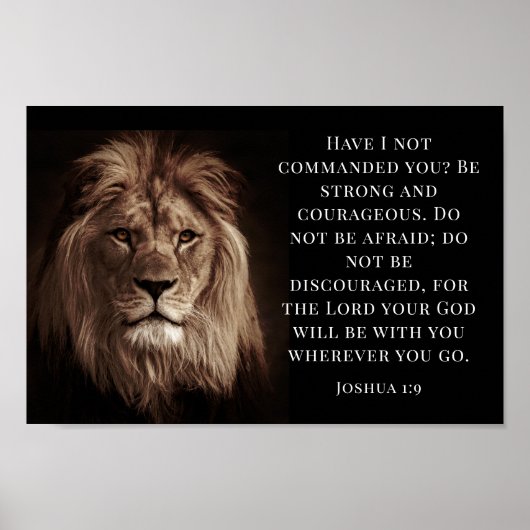 Joshua 1:9, Starke und mutig Poster (Vorne)