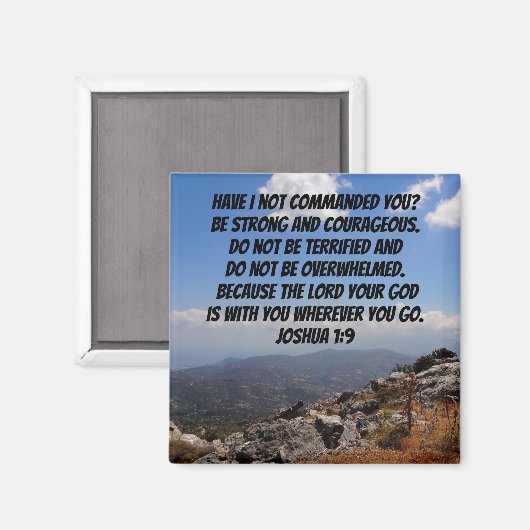Joshua 1:9 Starke und mutige Bibelverse Magnet (Vorderseite/Rückseite)