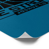 Joshua 1_9-strong & Courageous Basketball Them Poster (Ecke)