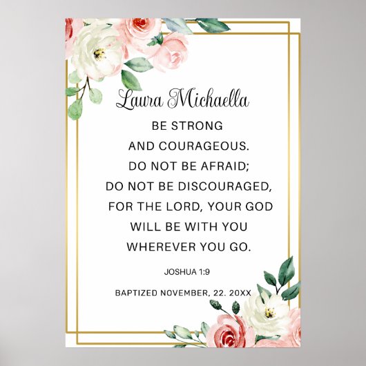 Joshua 1 9 Taufgeld Poster (Vorne)