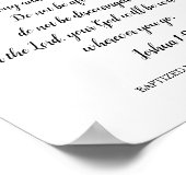 Joshua 1 9 Taufgeld Poster (Ecke)