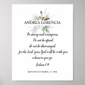 Joshua 1 9 Taufgeld Poster (Vorne)