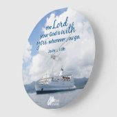 Joshua 1:9 Wall Clock Große Wanduhr (Winkel)