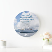 Joshua 1:9 Wall Clock Große Wanduhr (Zuhause)