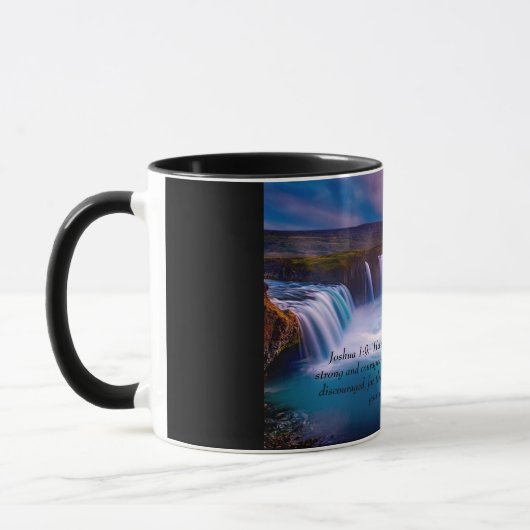 Joshua 1:9 Wasserfälle Tasse (Links)
