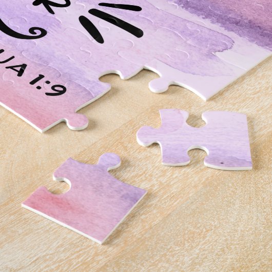 Joshua 1 be Strong Bibel Verse Puzzle (Seite)