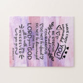 Joshua 1 be Strong Bibel Verse Puzzle (Horizontal)