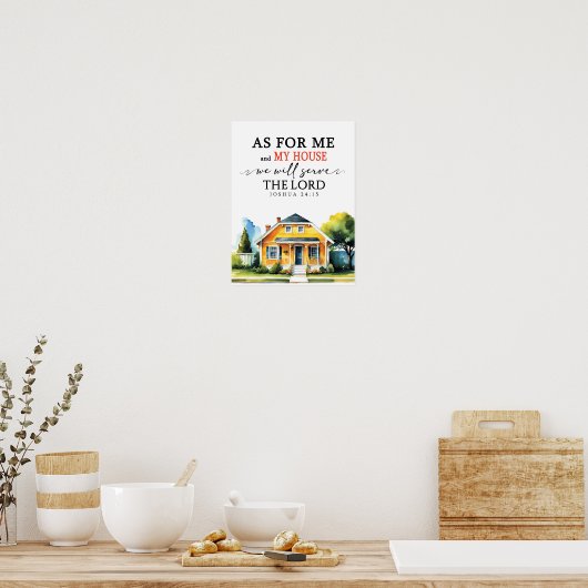 joshua 24:15 As for me Poster (Küche)