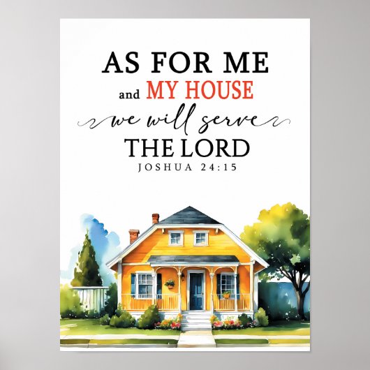 joshua 24:15 As for me Poster (Vorne)