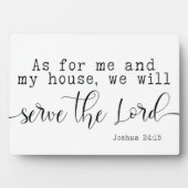 Joshua 24:15 Bibelschrift Bauernschild Fotoplatte (Vorderseite)
