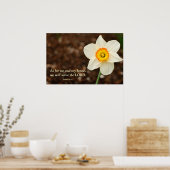Joshua 24:15 Bibelverse Daffodil Poster (Küche)