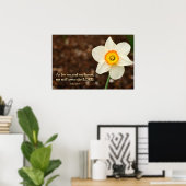 Joshua 24:15 Bibelverse Daffodil Poster (Heimbüro)