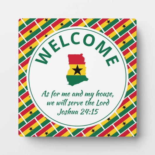 Joshua 24:15 Custom Welcome GHANA Fotoplatte (Vorderseite)