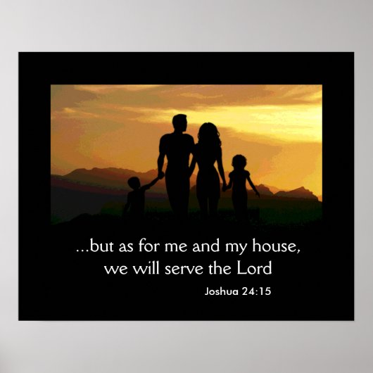 Joshua 24:15 Familienposter Poster (Vorne)
