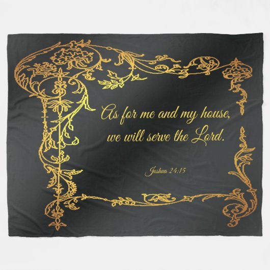 Joshua 24:15 fleecedecke (Vorderseite (Horizontal))