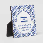 Joshua 24:15 für mich SHALOM ALEICHEM Israel Fotoplatte (Vorderseite)