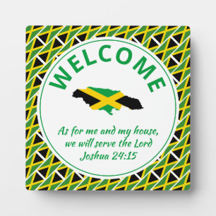 Joshua 24:15 für mich und mein Haus JAMAICA Fotoplatte