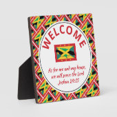 Joshua 24:15 für mich und mein Haus JAMAICA GRENAD Fotoplatte (Vorderseite)