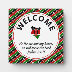 Joshua 24:15 für mich und mein Haus KENYA willkomm Fotoplatte