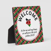 Joshua 24:15 für mich und mein Haus KENYA willkomm Fotoplatte (Vorderseite)